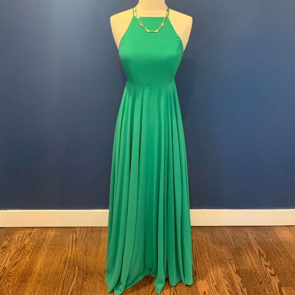 Lulus Green Maxi Dress (XS)